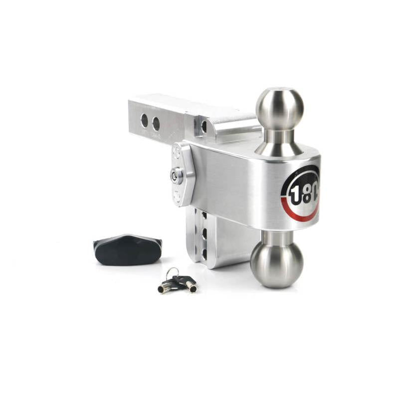 Weigh Safe 180 Hitch with 4-Inch Drop and 2-Inch Shank - Aluminum, 10K/12.5K GTWR