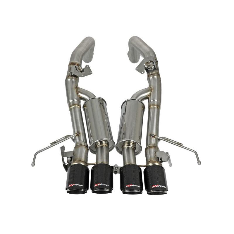 aFe MACH Force-Xp Axle-Back Exhaust System w/ Carbon Fiber Tips Chevrolet Corvette (C7) 14-19 6.2L-SR1 Performance