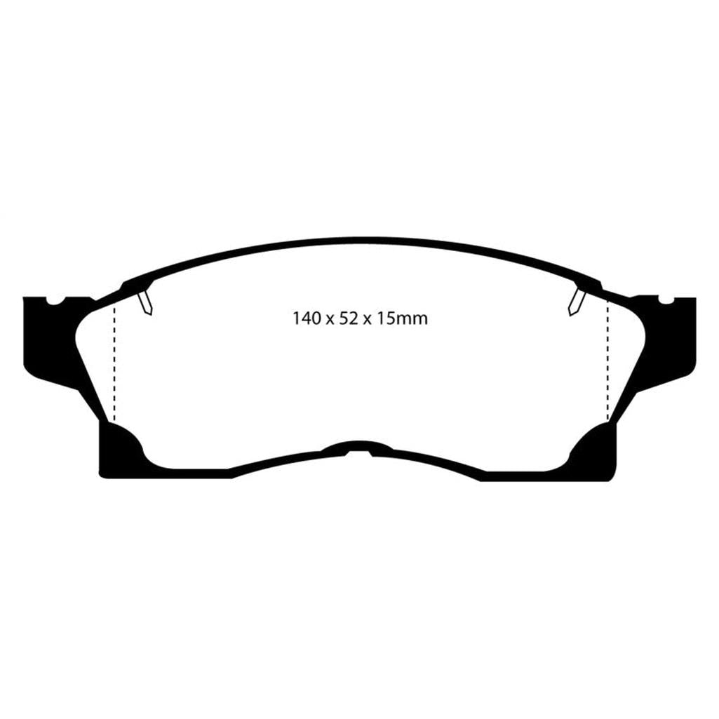 EBC Redstuff Ceramic Low Dust Front Brake Pads for 1991-1992 Toyota MR2 2.0 Turbo