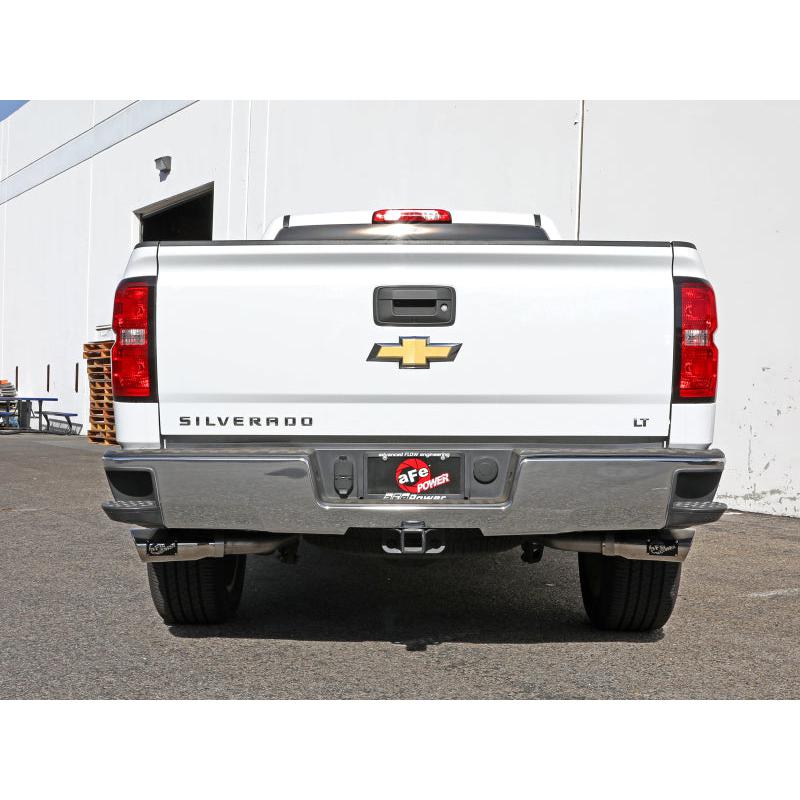 aFe Gemini XV 3in 304SS CB Exhaust w/ Cutout 14-19 GM Trucks 4.3/5.3L w/ Pol Tips - CrewCab/Extended