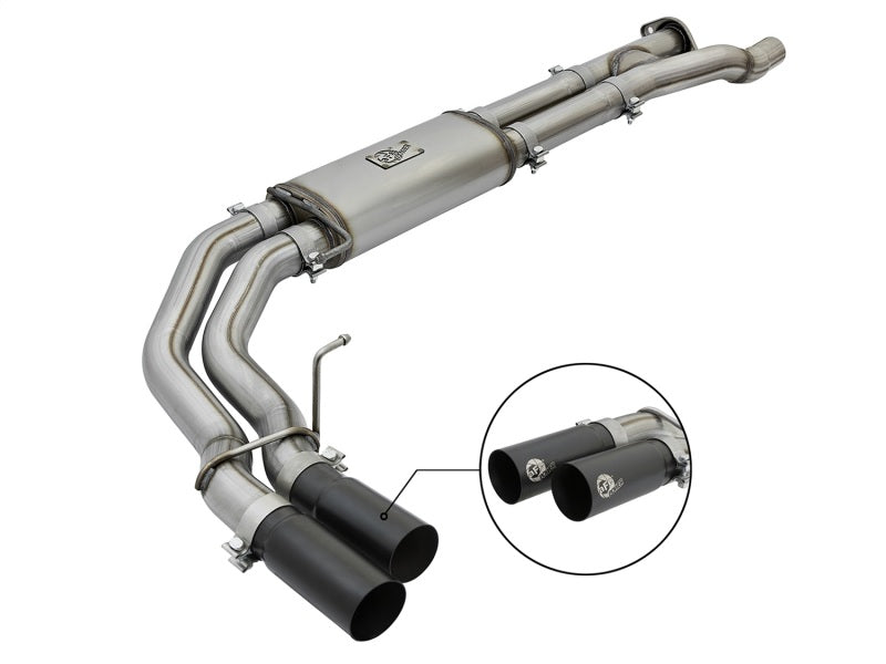 aFe POWER Rebel Series 3in 409 SS Cat Back Exhaust w/ Black Tips 17 Ford F-150 Raptor V6-3.5L-SR1 Performance