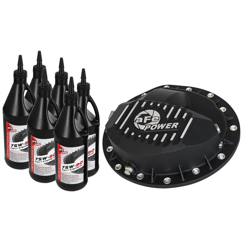 aFe Power Cover Diff Front Machined w/ 75W-90 Gear Oil Dodge Diesel Trucks 03-11 L6-5.9/6.7L