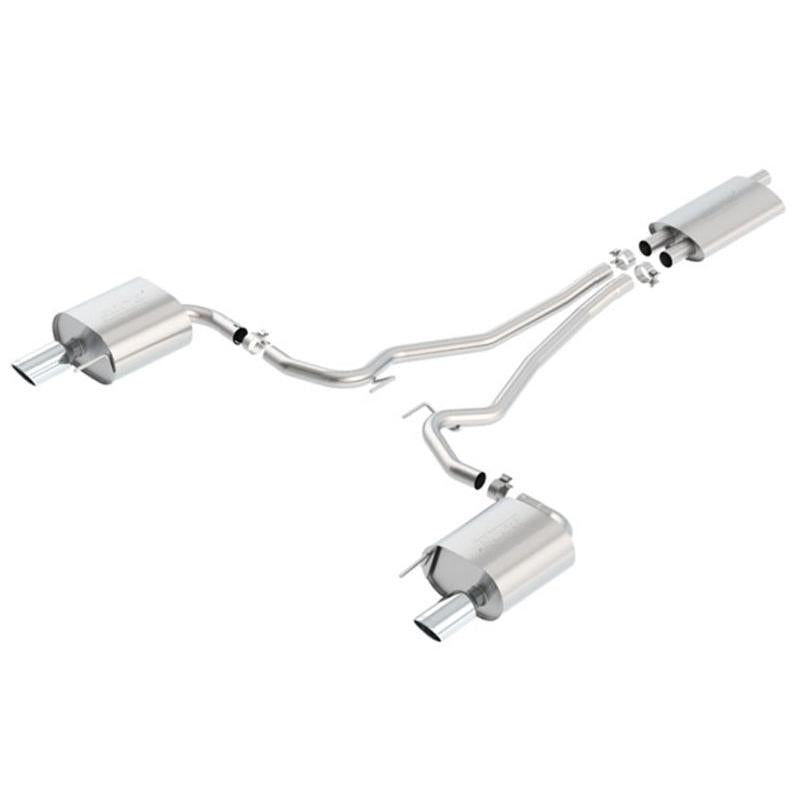 Borla 15-16 Ford Mustang EcoBoost 2.3L AT/MT EC-Type Cat Back SS Single Round Rolled Tips Exhaust