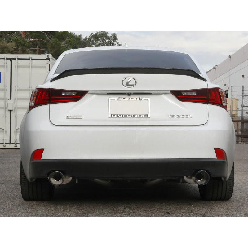 aFe POWER Takeda 16-17 Lexus IS200t L4-2.0L (t) 2.5in-3in 304 SS CB Exhaust w/ Blue Tip