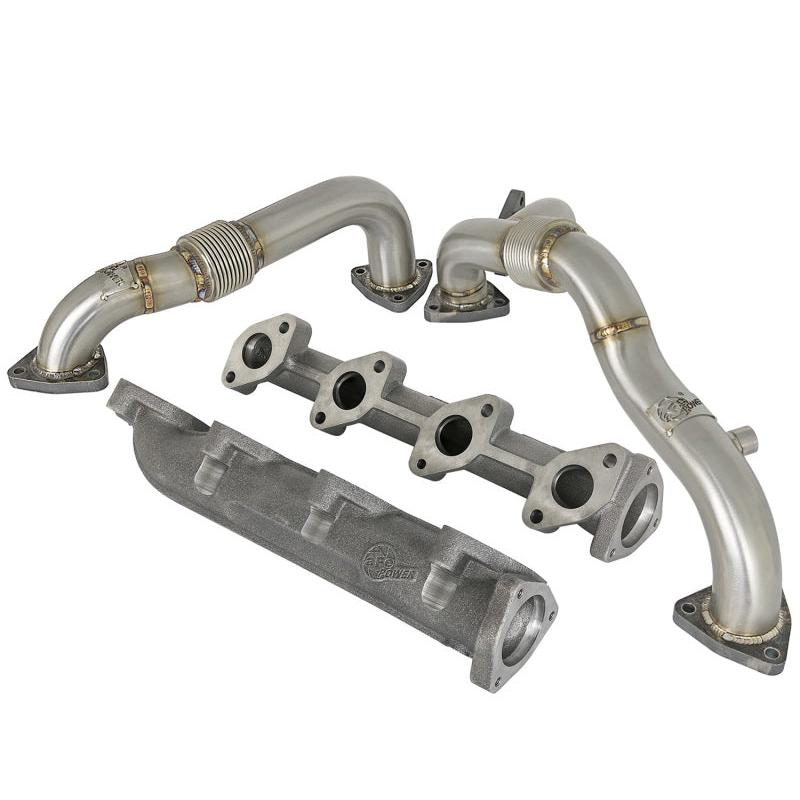 aFe Twisted Steel Power Package Up-Pipes / Manifold 08-10 Ford Diesel Trucks V8 6.4L (td)-SR1 Performance