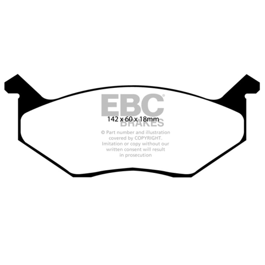 EBC Redstuff Ceramic Low Dust Front Brake Pads for 1973 Dodge Dart, Plymouth Duster, and More – Part Number DP3678C