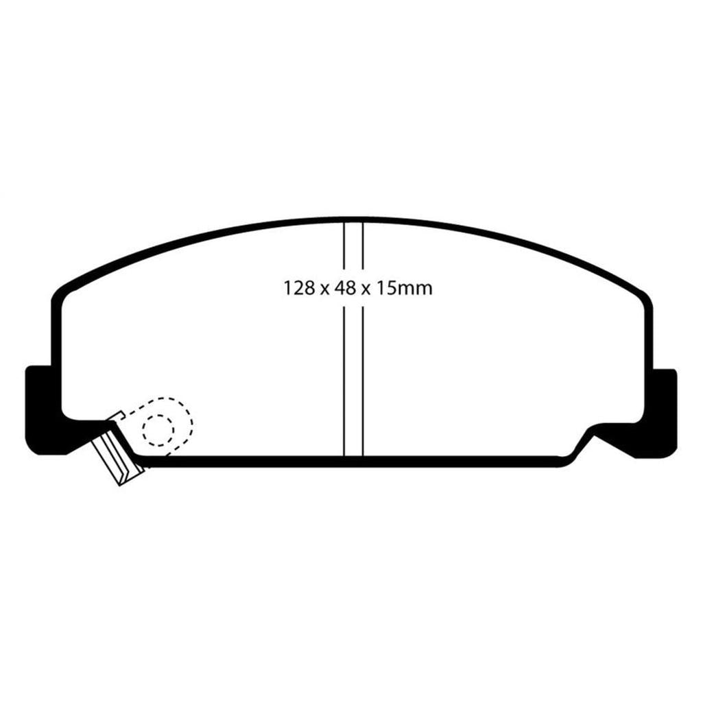 EBC Redstuff Ceramic Low Dust Front Brake Pads for 1991-1997 Honda Civic and Civic Del Sol