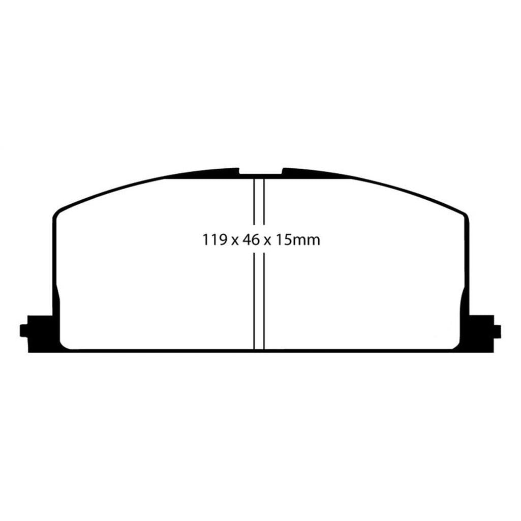 EBC Yellowstuff Front Brake Pads for Toyota Celica 1983-1991 and Toyota MR2 1983-1995 – Part Number DP4453R
