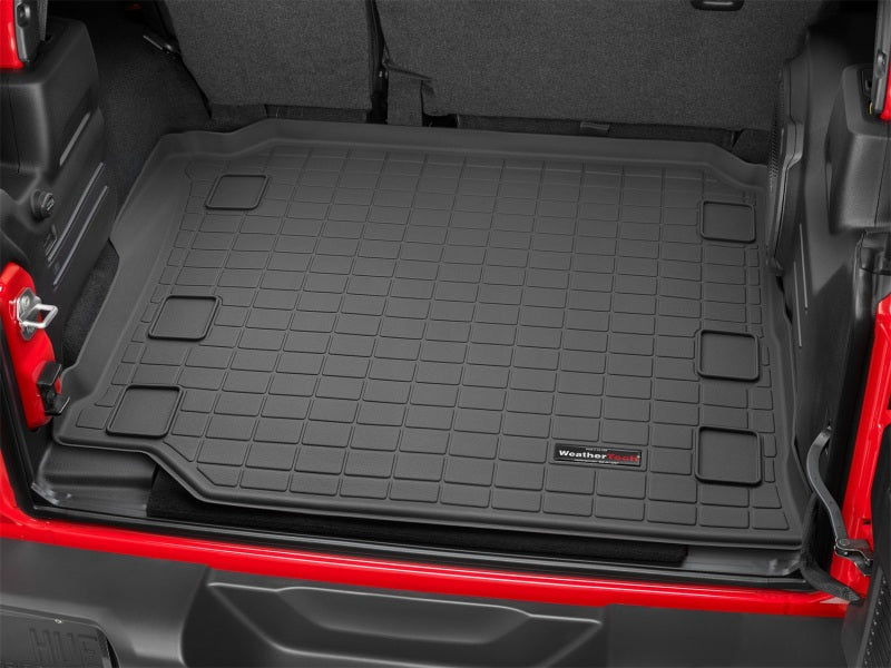 WeatherTech 2018+ Jeep Wrangler Unlimited JL Cargo Liner with Bumper Protector - Black