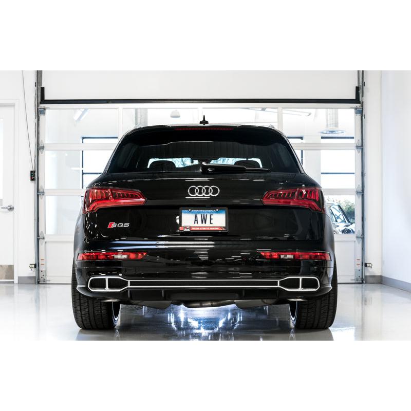 AWE Tuning Audi B9 SQ5 Non-Resonated Touring Edition Cat-Back Exhaust - No Tips (Turn Downs)