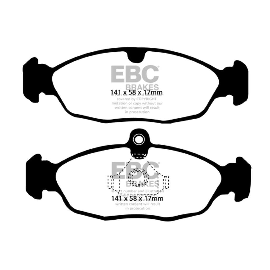 EBC Redstuff Ceramic Low Dust Brake Pads for Jaguar XJ8 and XJR – Part No. DP31198C