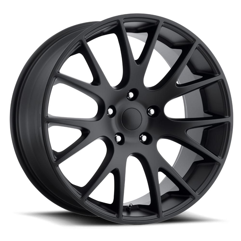 20X9 5X5.5 +25.4 HB 77.8 TRUCK HELLCAT SATIN BLACK WITH CAP-SR1 Performance