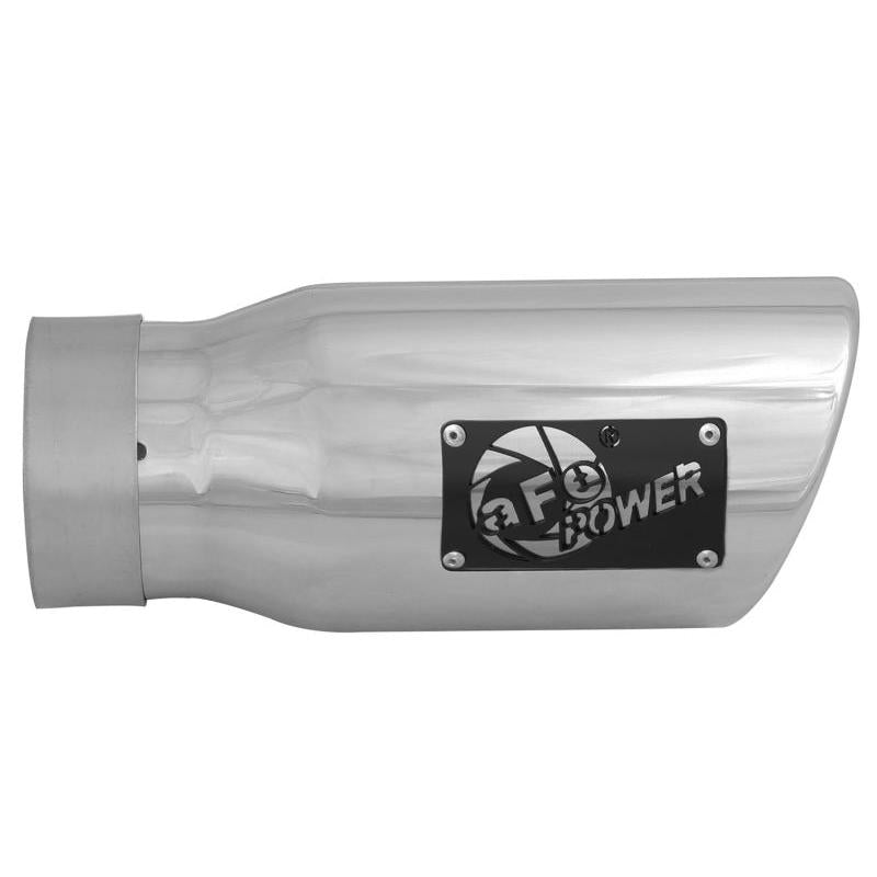 aFe MACH Force-Xp 3in Inlet x 4in Outlet x 9in Length 304 Stainless Steel Exhaust Tip Polished