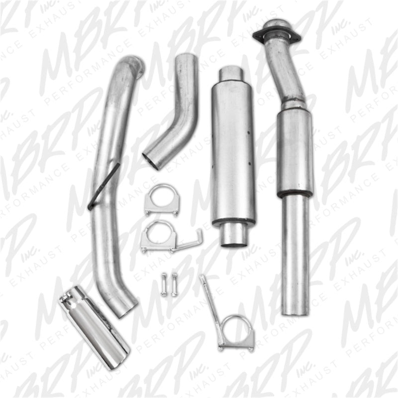 MBRP 11-13 Ford F150 SVT Raptor 6.2L EC-SB/CC-SB 3.5in Cat Back Single Exit Alum Exhaust System-SR1 Performance