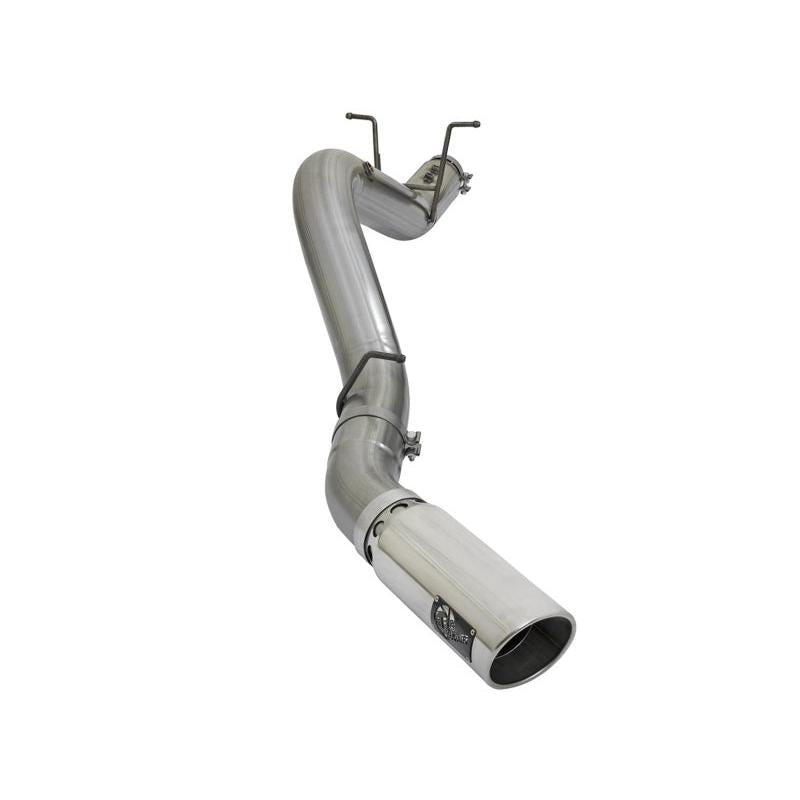 aFe LARGE BORE HD 5in 409-SS DPF-Back Exhaust w/Polished Tip 2017 GM Duramax V8-6.6L (td) L5P