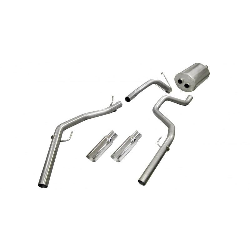 Corsa 2009-2019 -14 Dodge Ram Quad Cab/Short Bed 1500 4.7L V8 Polished Sport Cat-Back Exhaust