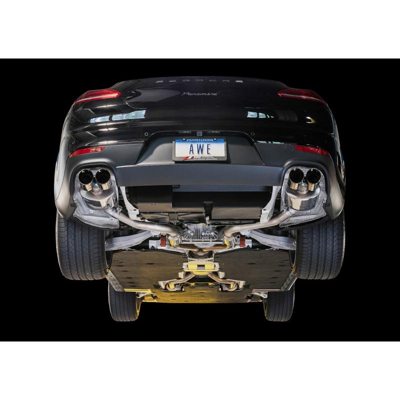 AWE Tuning Panamera 2/4 Touring Edition Exhaust (2011-2013) - w/Chrome Silver Tips