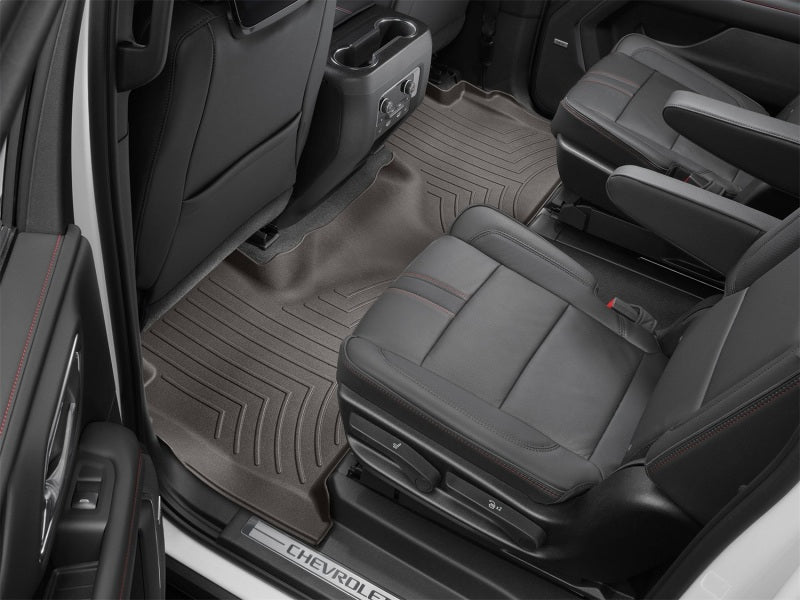 WeatherTech DigitalFit Rear FloorLiner for 2021 Chevrolet Suburban, Tahoe, Yukon in Cocoa - Part #4716322
