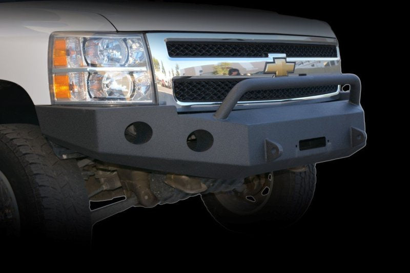 DV8 Offroad Silverado 1500 Front Bumper - Black Powder Coated for 2007-2013 Chevrolet Silverado 1500
