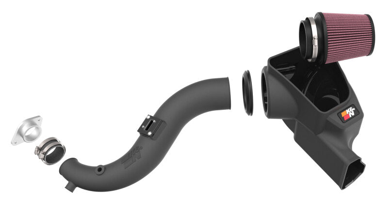 K&N 2024 Ford Mustang Ecoboost L4-2.3L F/L Turbo Aircharger - Cold Air Intake System-SR1 Performance