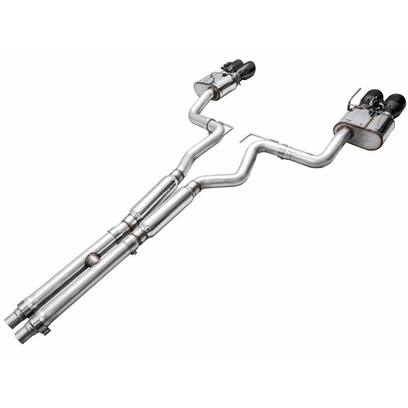 AWE 2024 Ford Mustang GT Fastback S650 RWD SwitchPath Catback Exhaust w/ Quad Diamond Black Tips