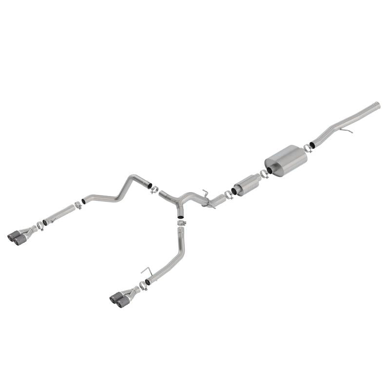 Borla 19 Chevrolet Silverado/GMC Sierra 1500 6.2L SS (S-Type) Catback Exhaust - Carbon Fiber Tips-SR1 Performance