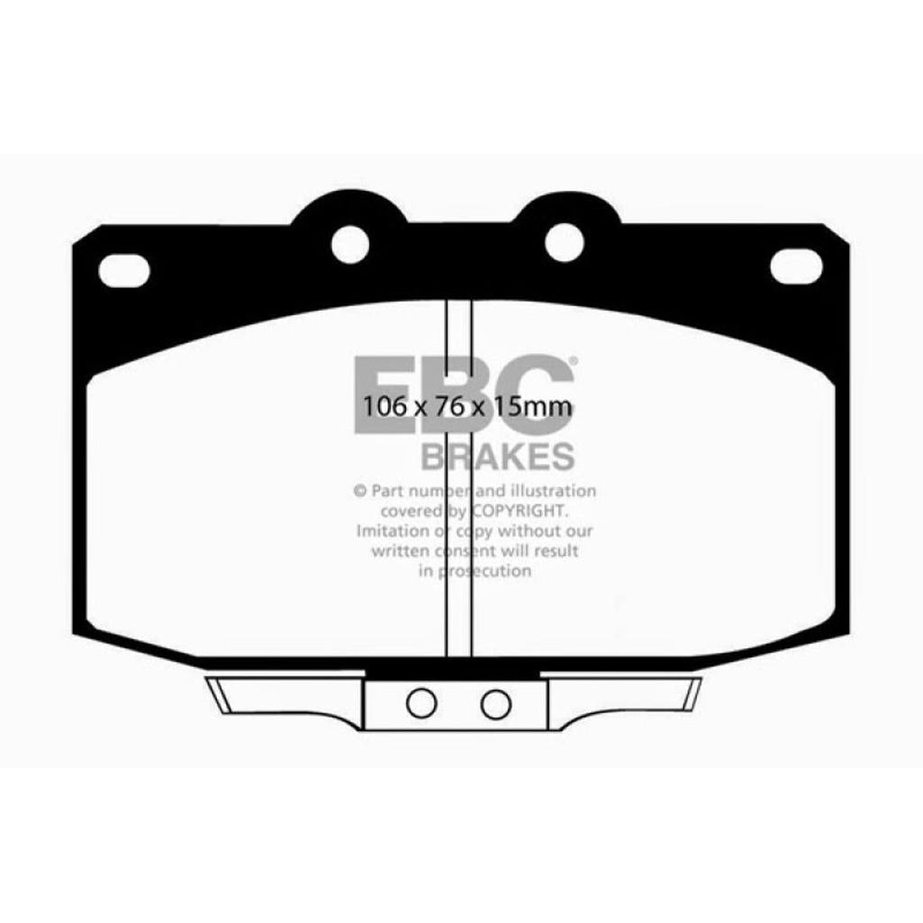 EBC Greenstuff 2000 Series Sport Brake Pads for Mazda RX-7 1990-1991 - Front Vented Rotors