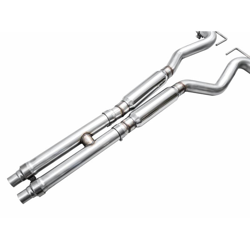 AWE 2024 Ford Mustang Dark Horse S650 RWD Track Edition Catback Exhaust w/ Quad Chrome Silver Tips