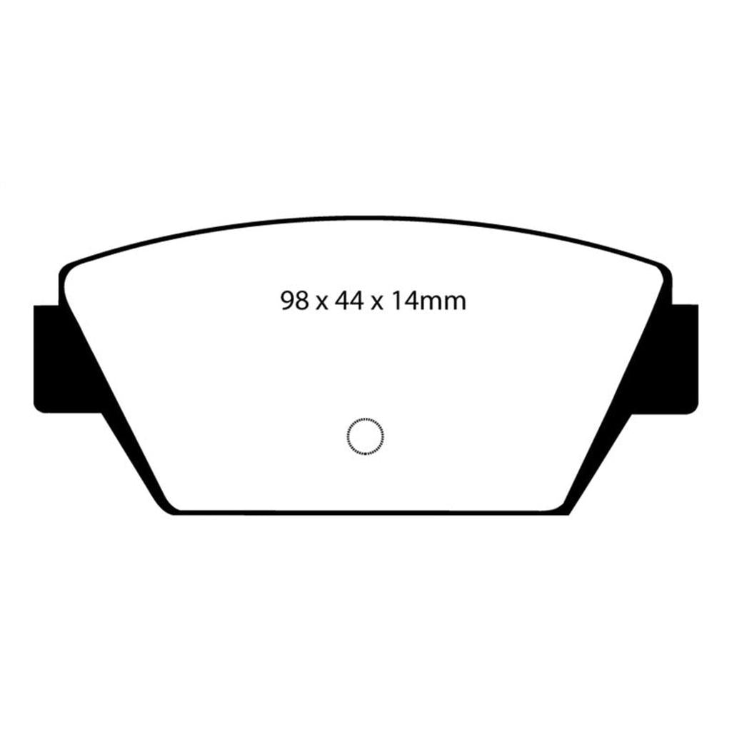 EBC Yellowstuff Rear Brake Pads for Mitsubishi Eclipse and Eagle Talon – Part Number DP4576R