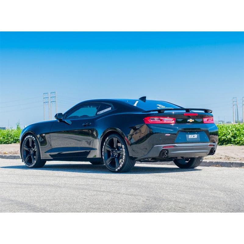 Borla 16-17 Chevy Camaro 6.2L 4.5in Carbon Fiber Tips Single Split Exit S-Type Catback Exhaust