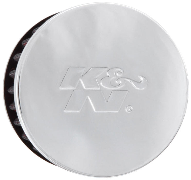 K&N 1.375 inch ID 3 inch OD 2.5 inch H Clamp On Crankcase Vent Filter-SR1 Performance