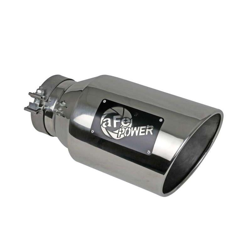 aFe Power Universal 5in Inlet 8in Outet MACH Force-XP Clamp-On Exhaust Tip - Polished-SR1 Performance