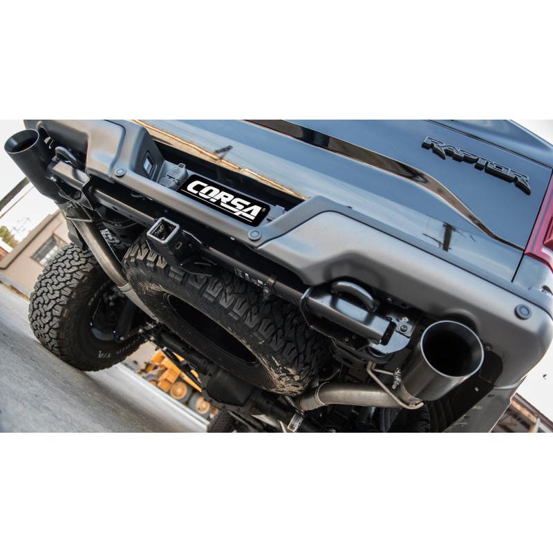 Corsa 2017-20 Ford F-150 Raptor 3in Inlet / 5in Outlet Gunmetal PVD Tip Kit (For Corsa ExhaustOnly)