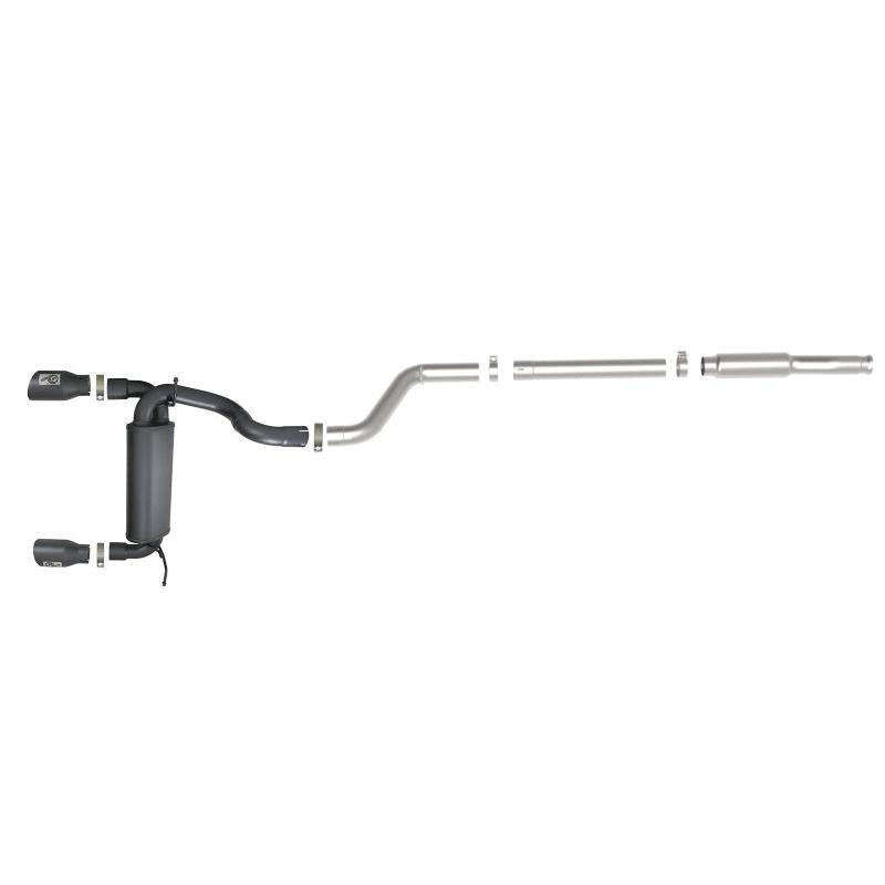 aFe Rebel Series 409 Stainless Steel Cat-Back Exhaust 18-21 Jeep Wrangler JL 2.0L (t) - Black Tip-SR1 Performance
