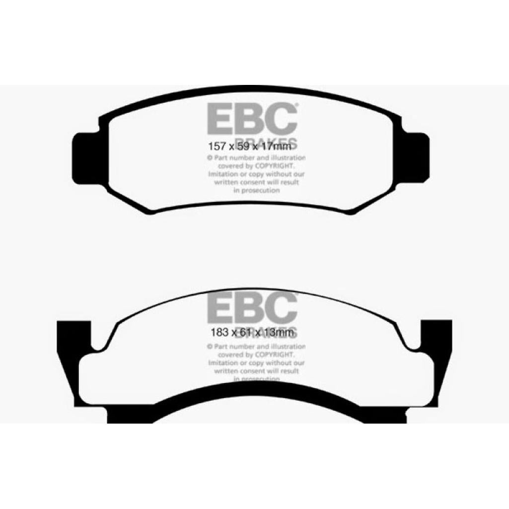EBC 37572 Greenstuff 6000 Series Front Brake Pads for Ford F-150 and Bronco