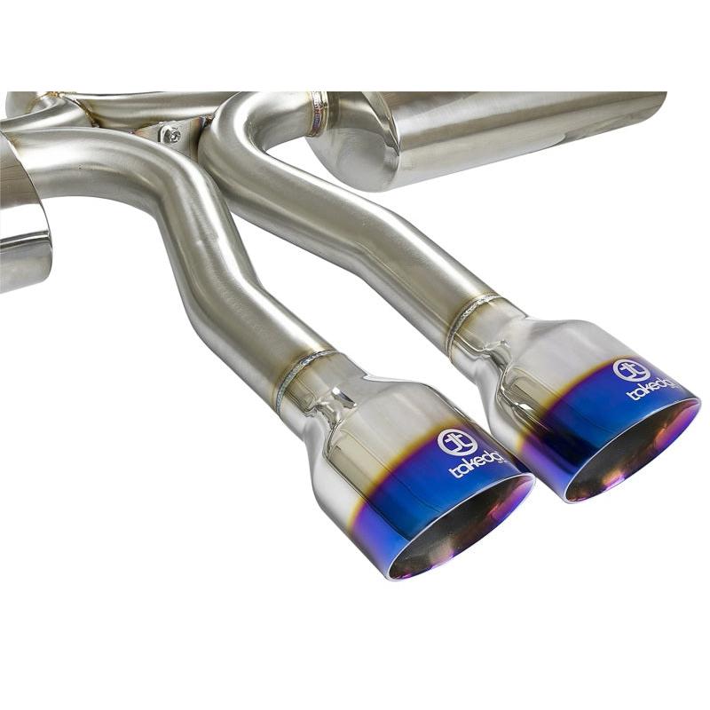 aFe Takeda 3in 304 SS Cat-Back Exhaust System w/ Blue Tips 2017+ Honda Civic Si 4Dr I4 1.5L (t)-SR1 Performance