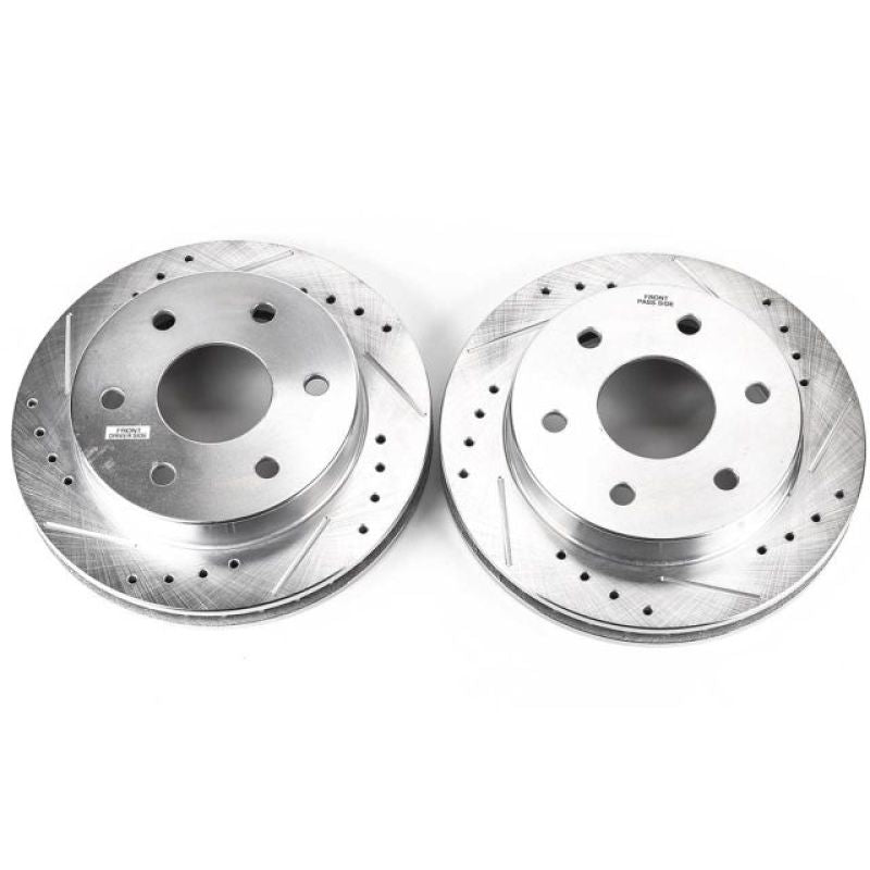 Power Stop 99-00 Cadillac Escalade Front Evolution Drilled & Slotted Rotors - Pair-SR1 Performance