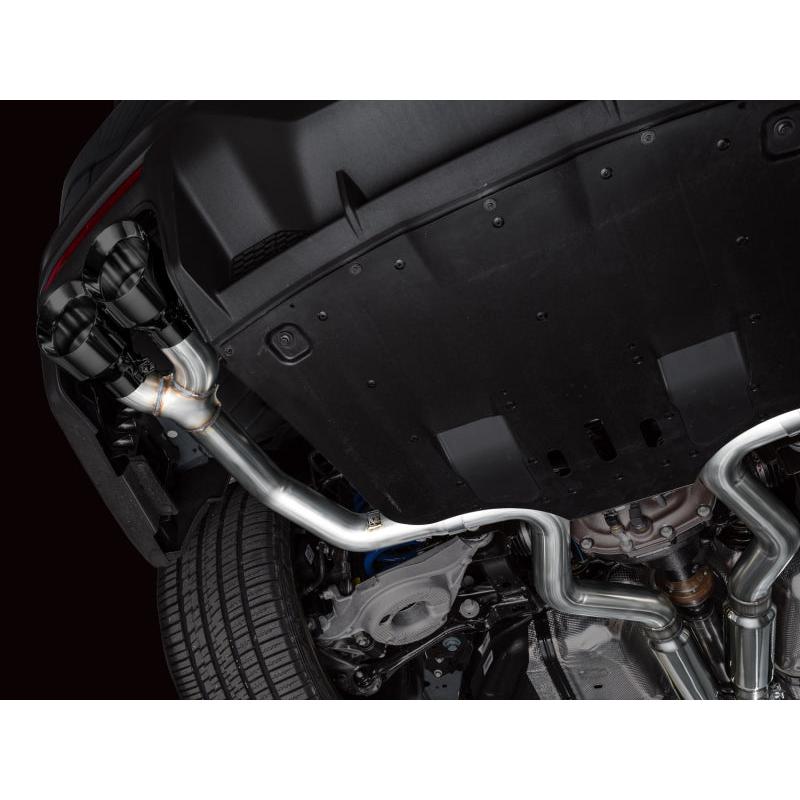 AWE 2024 Ford Mustang Dark Horse S650 RWD Track Edition Catback Exhaust w/ Quad Diamond Black Tips