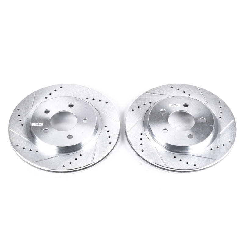 Power Stop 05-14 Ford Mustang Rear Evolution Drilled & Slotted Rotors - Pair-SR1 Performance