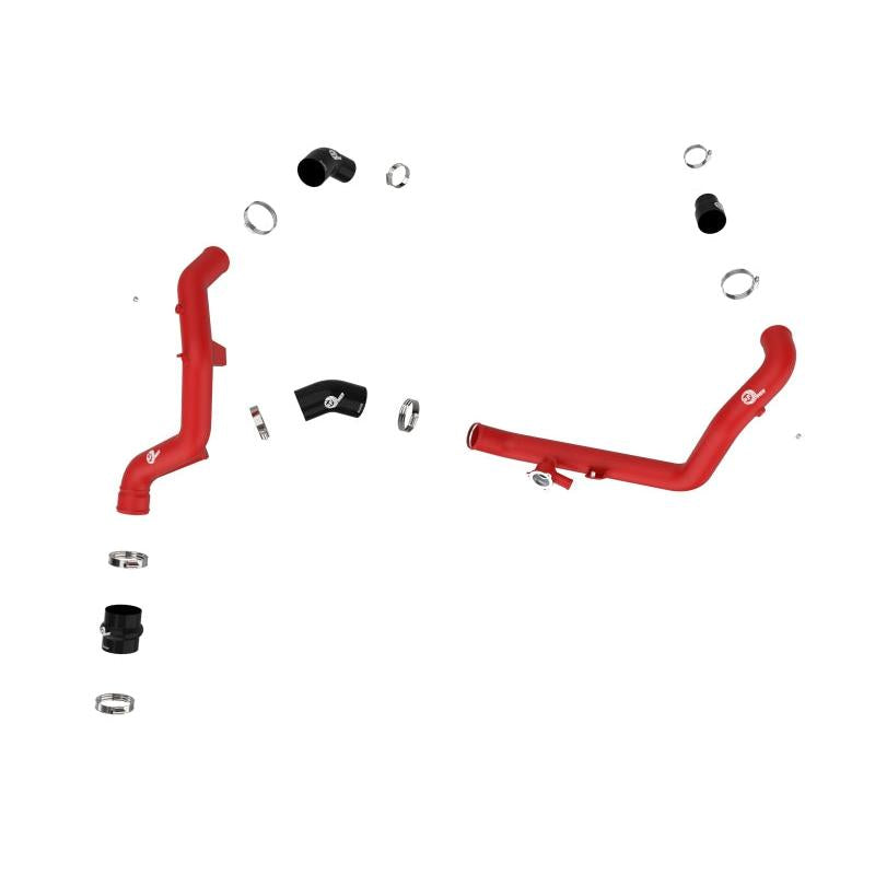 aFe Bladerunner 2-1/4 IN Aluminum Hot Charge Pipe Black 20-23 Ford Explorer/Explorer ST - Red-SR1 Performance
