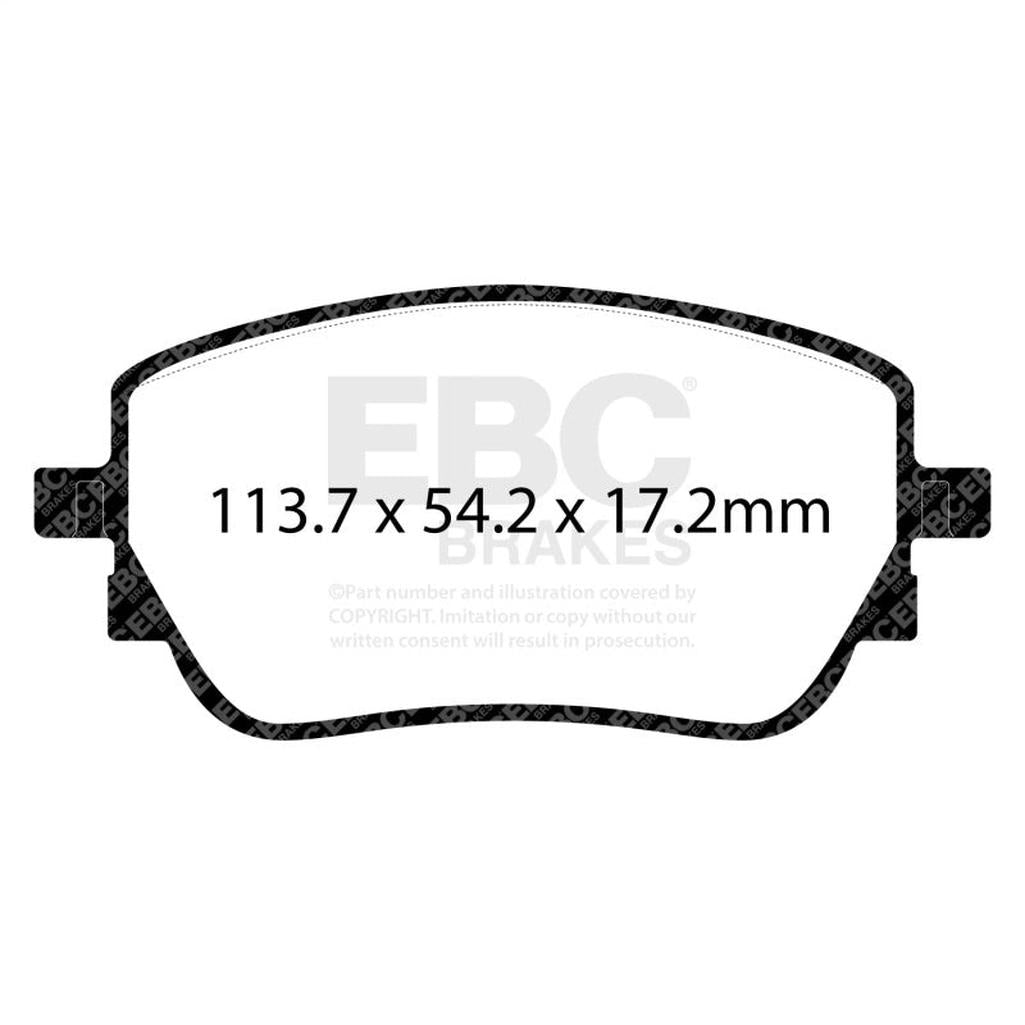 EBC Redstuff Ceramic Low Dust Rear Brake Pads for Mercedes-Benz A220 and GLA250 (Part No. DP32391C)