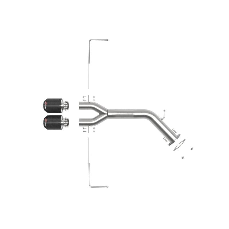aFe Takeda 3in-2.5in 304 SS Axle-Back Exhaust w/ Carbon Tip 19-20 Hyundai Veloster I4-1.6L(t)-SR1 Performance