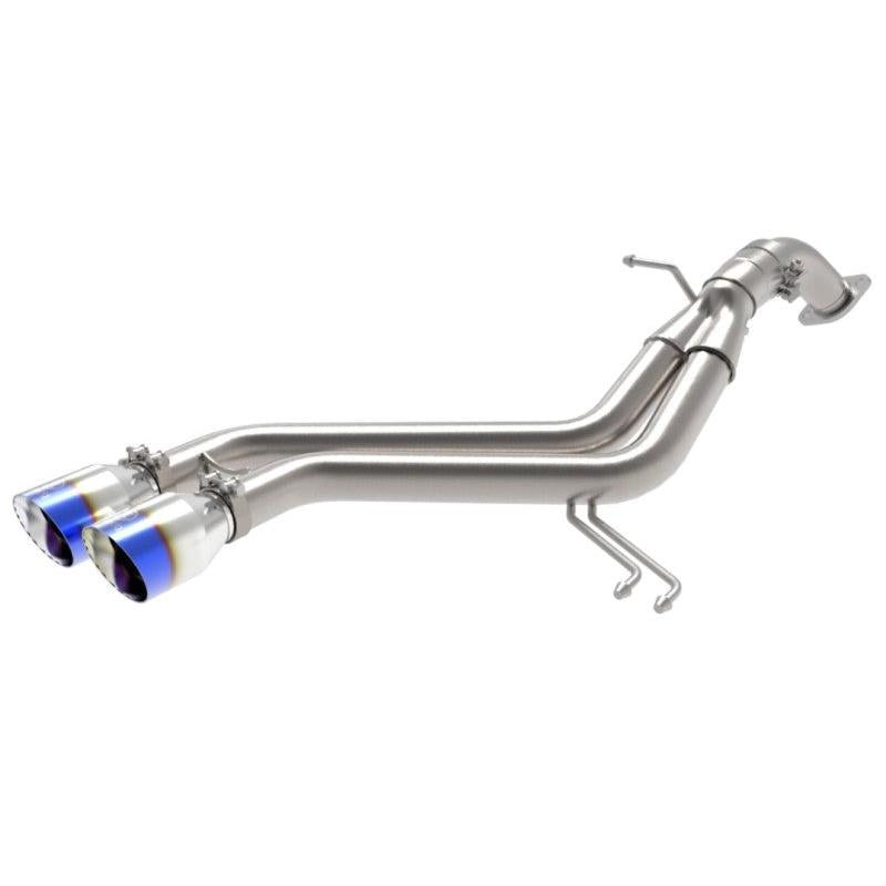 aFe Takeda 13-17 Hyundai Veloster L4-1.6L 2-1/2in 304 SS Axle-Back Exhaust w/ Blue Flame Tips