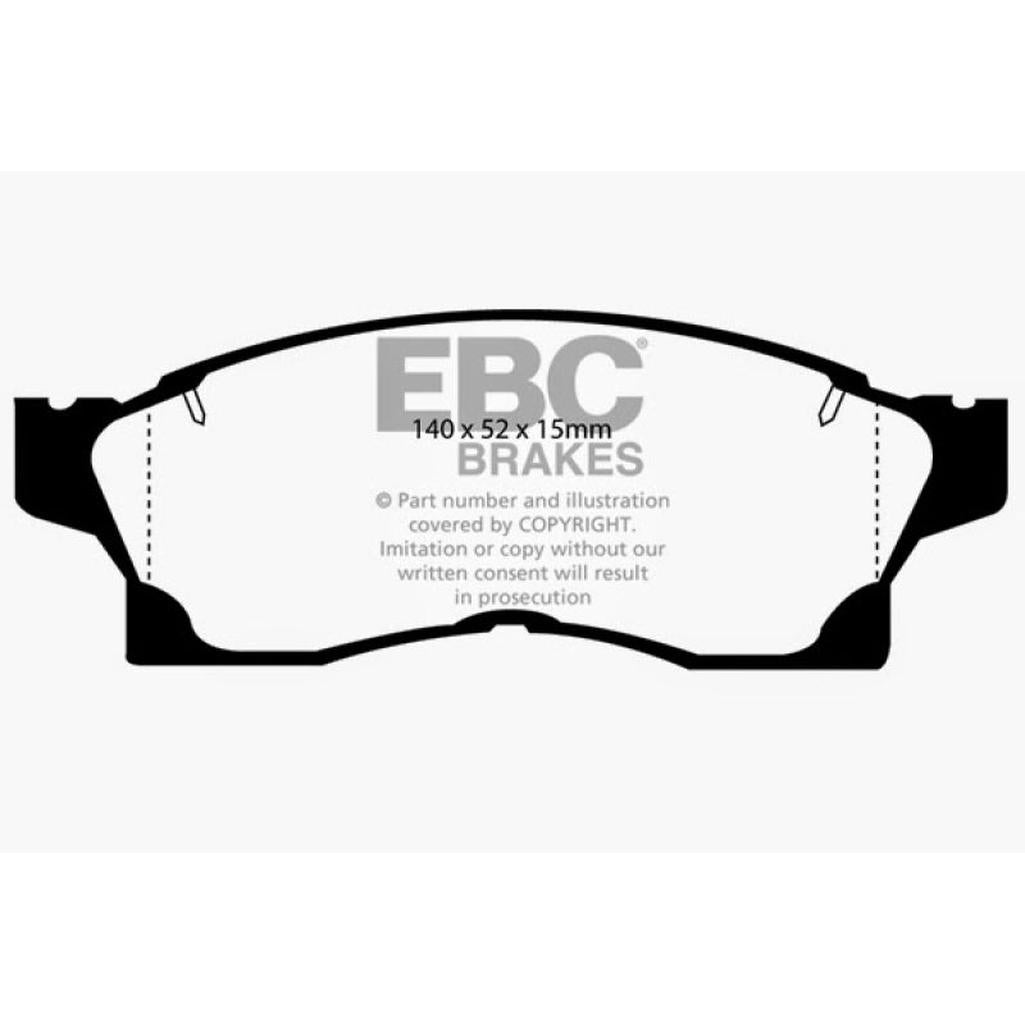EBC Redstuff Ceramic Low Dust Front Brake Pads for 1991-1992 Toyota MR2 2.0 Turbo