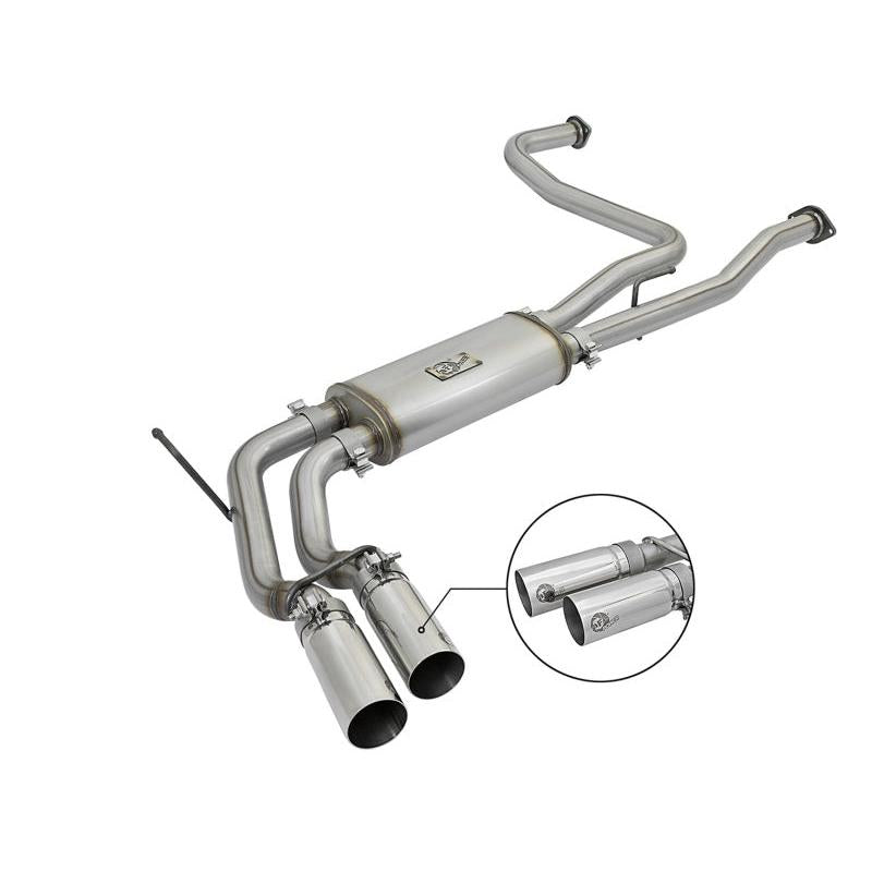 aFe Rebel Series 3in SS Cat-Back Exhaust System w/ Polished Tip 04-15 Nissan Titan V8 5.6L-SR1 Performance