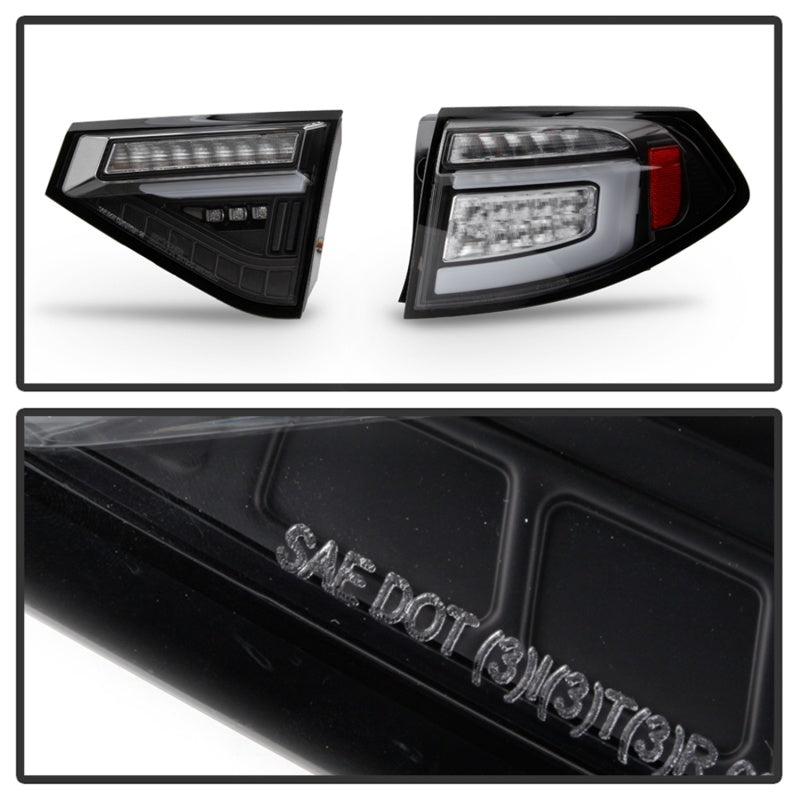Spyder 08-14 Subara Impreza WRX Hatchback LED Tail Lights Seq Signal Black ALT-YD-SI085D-SEQ-BK-SR1 Performance