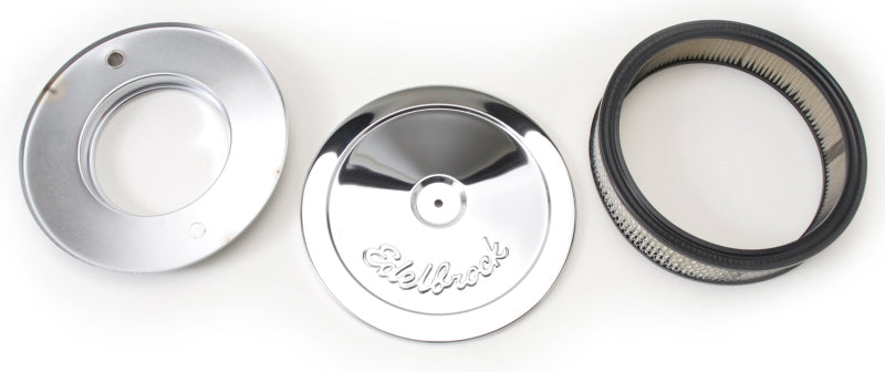 Edelbrock Air Cleaner Pro-Flo Series Round Steel Top Paper Element 10In Dia X 3 5In Chrome-SR1 Performance