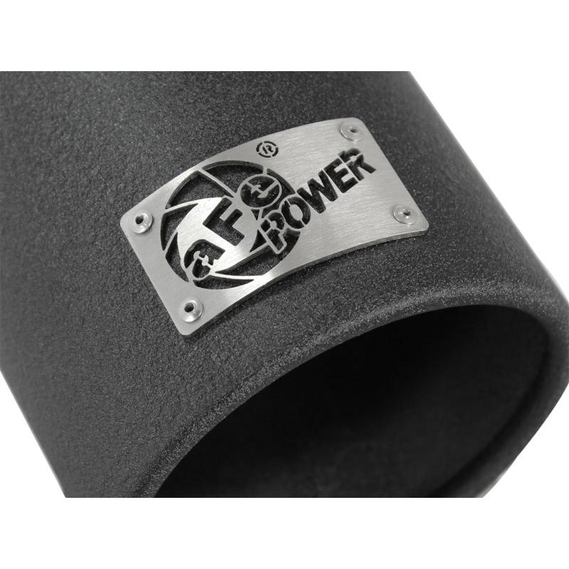 aFe MACHForce XP Exhausts Tips SS-304 EXH Tip 3in x 4Out x 12L Bolt-On (blk)-SR1 Performance