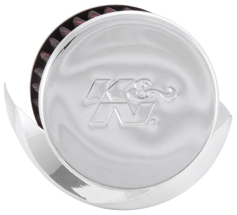 K&N 1.375in Flange ID x 3in OD x 2.5in Height Clamp On Crankcase Vent Filter-SR1 Performance
