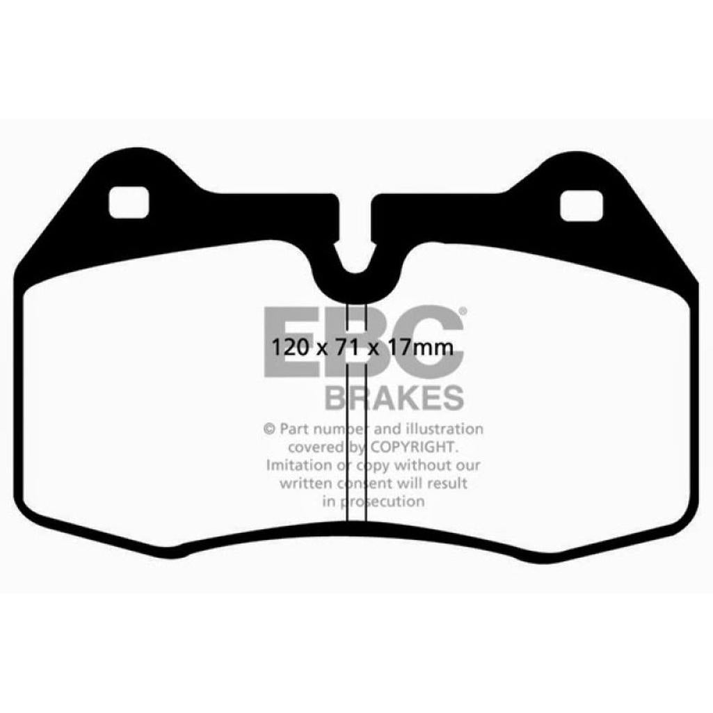 EBC Redstuff Ceramic Low Dust Front Brake Pads for BMW 8 Series (1994-1999)